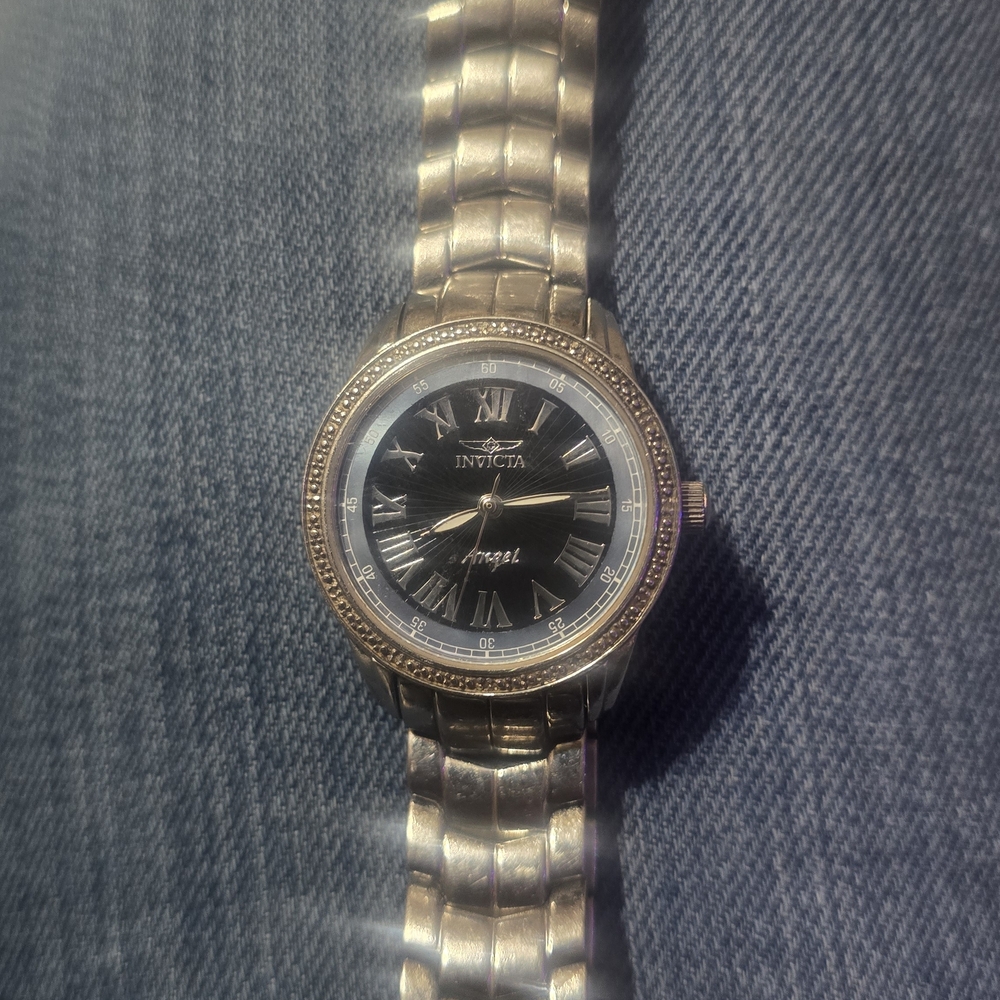 Invicta Gold Watch with Black Dial